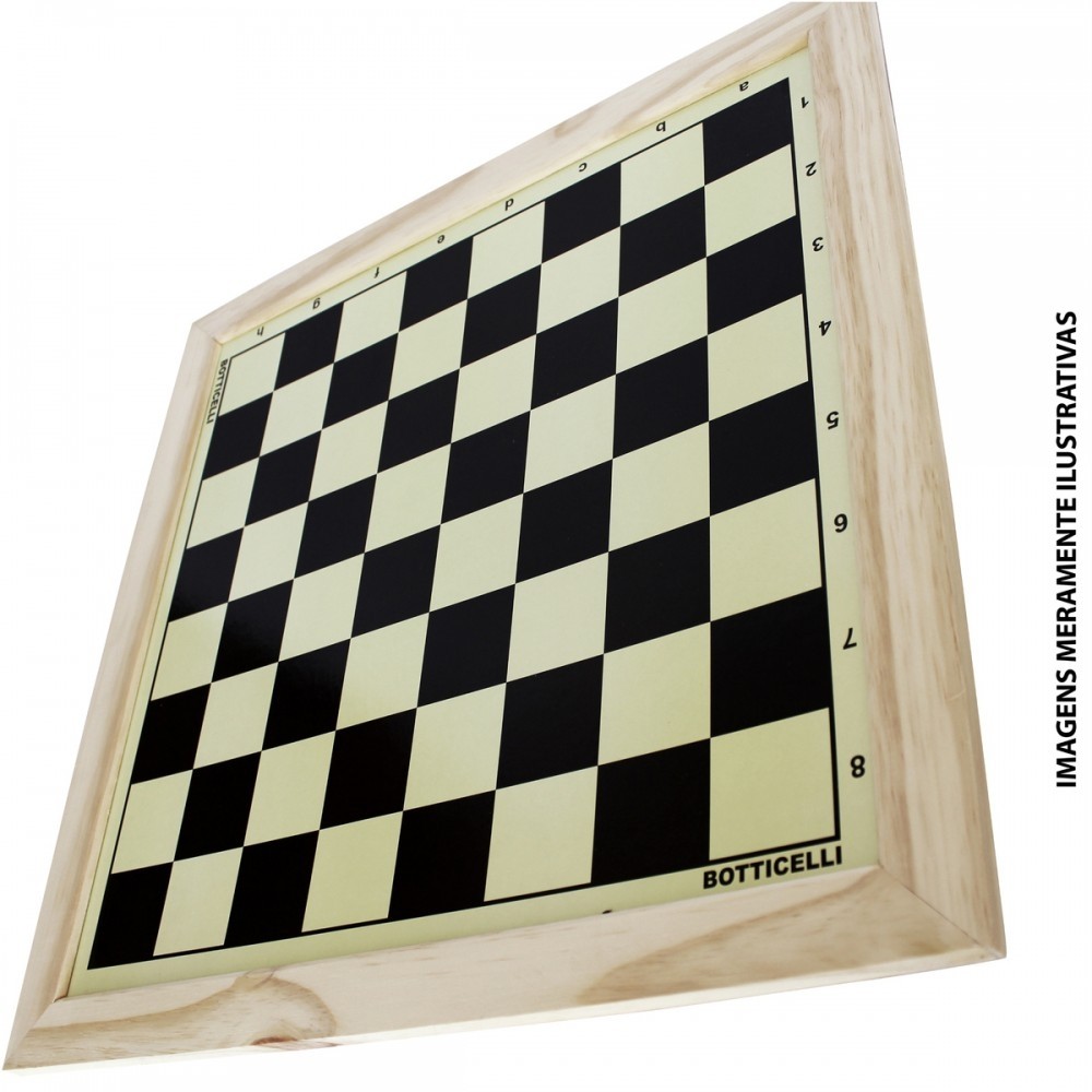 Tabuleiro Oficial para Xadrez (4x4) em Madeira - Botticelli - Jogos - Geek