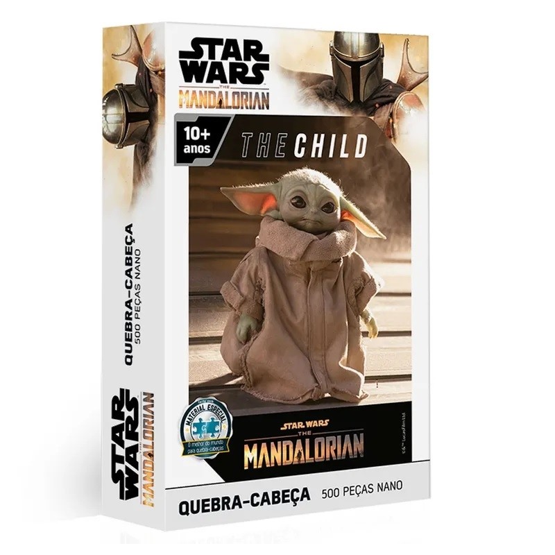 Quebra - Cabeça nano 500 pçs Star Wars - The Mandalorian - Baby Yoda - Toyster