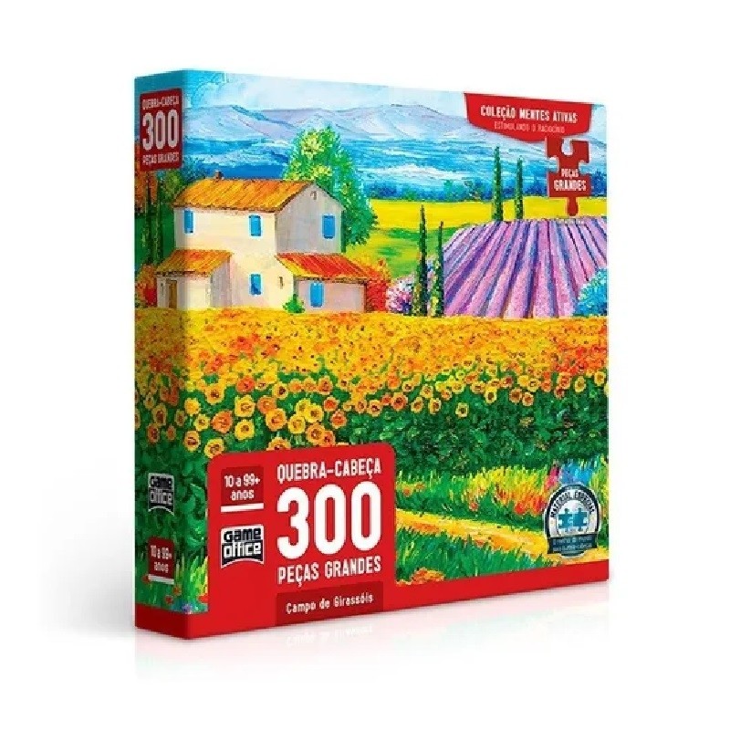 Quebra-Cabeça 300 peças Campos de Girassóis - Toyster