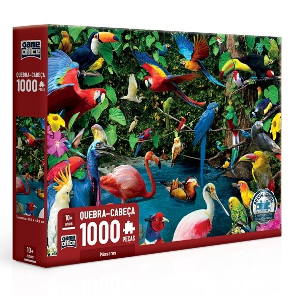 Quebra-Cabeça 1000 peças Pássaros - Toyster