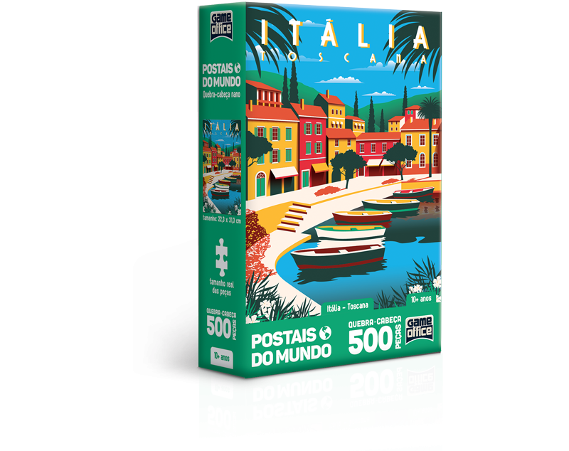 Quebra - Cabeça 500 pçs Postais do Mundo Italia - Toyster