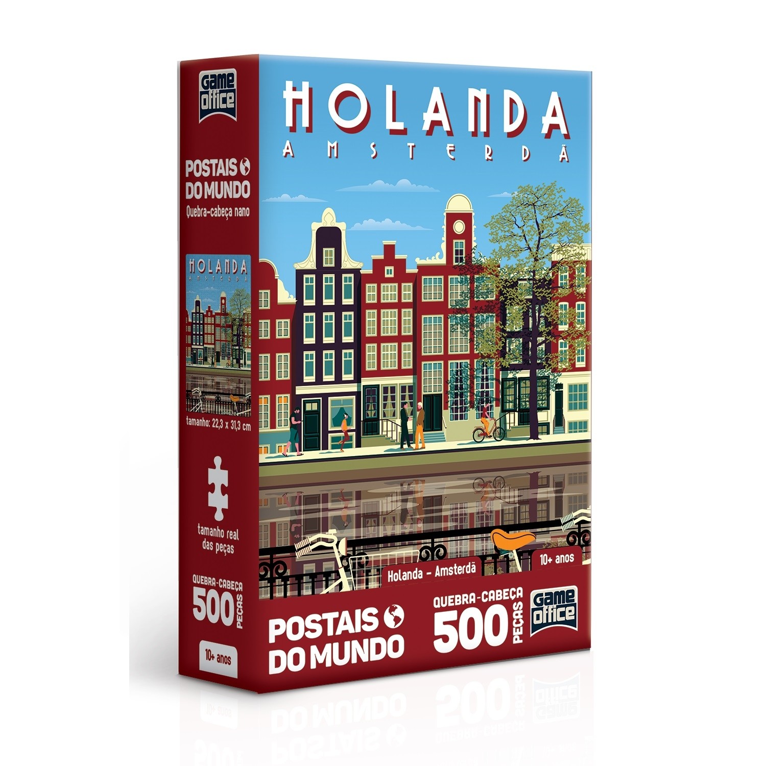 Quebra - Cabeça 500 pçs Postais do Mundo Holanda Amsterdã - Toyster