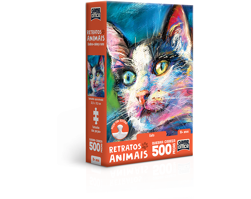 Quebra-cabeça  500 peças nano Retratos Animais Gato - Toyster
