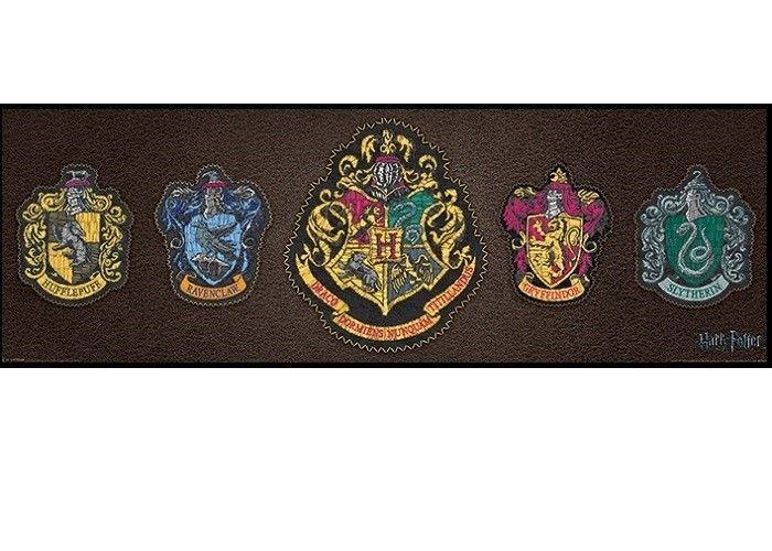 Poster Harry Potter Crests 95x34cm Com Moldura - Wall Street Posters