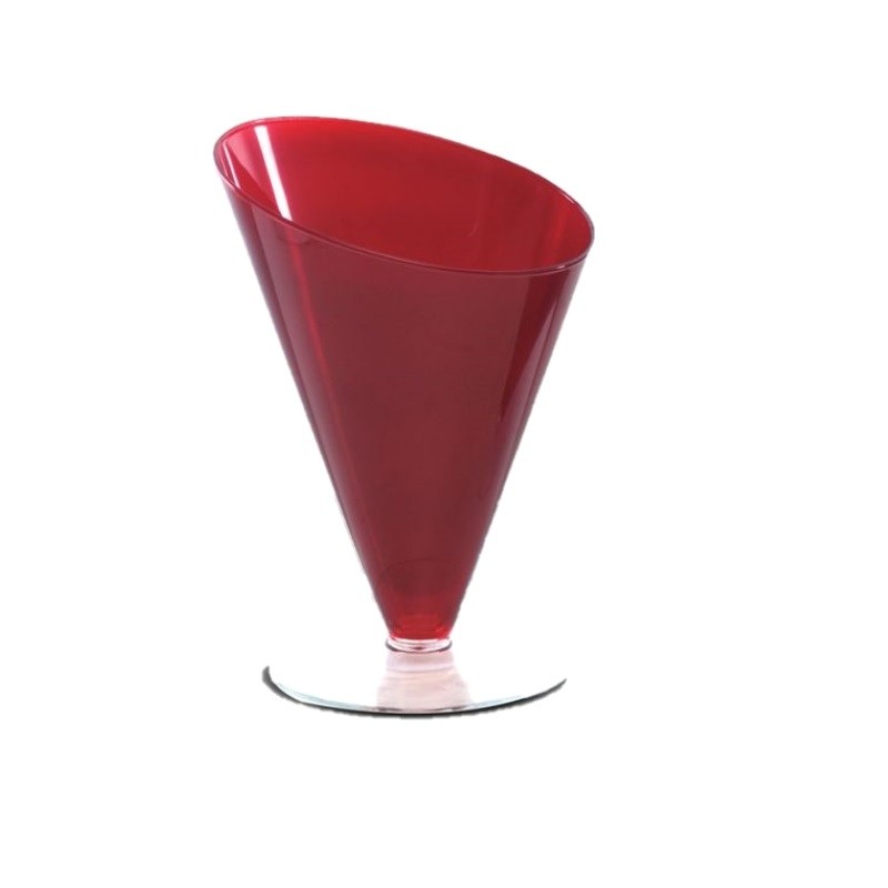 Taça Centro de Mesa Diagonal 23X18 cm  Vermelho - Luvidarte