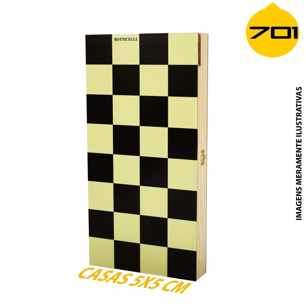 Tabuleiro Estojo Para Xadrez 40x20x4cm - Botticelli