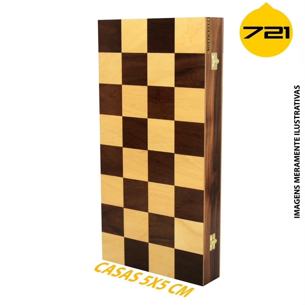 Tabuleiro Estojo Marchetado Para Xadrez 40x40 - Botticelli