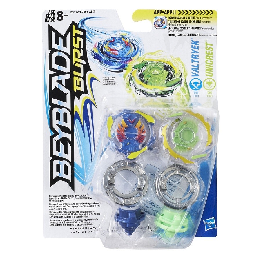 Beyblade Burst Pack Com 2 Pião - Sortidos - Hasbro