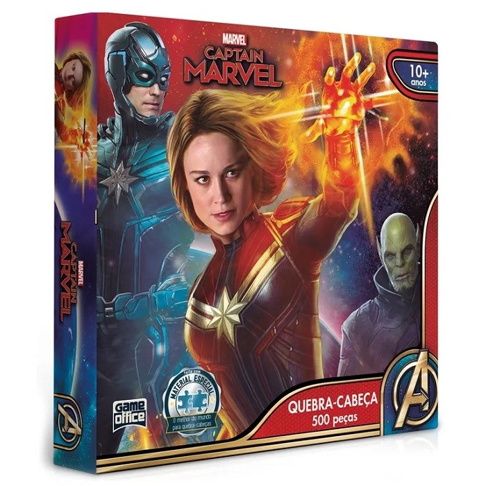 Quebra-Cabeça 500 peças - Capitã Marvel - Toyster