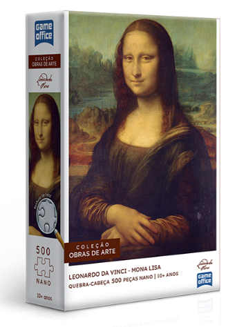 Quebra-Cabeça Nano 500 peças - Leonardo da Vinci – A Mona Lisa - Toyster