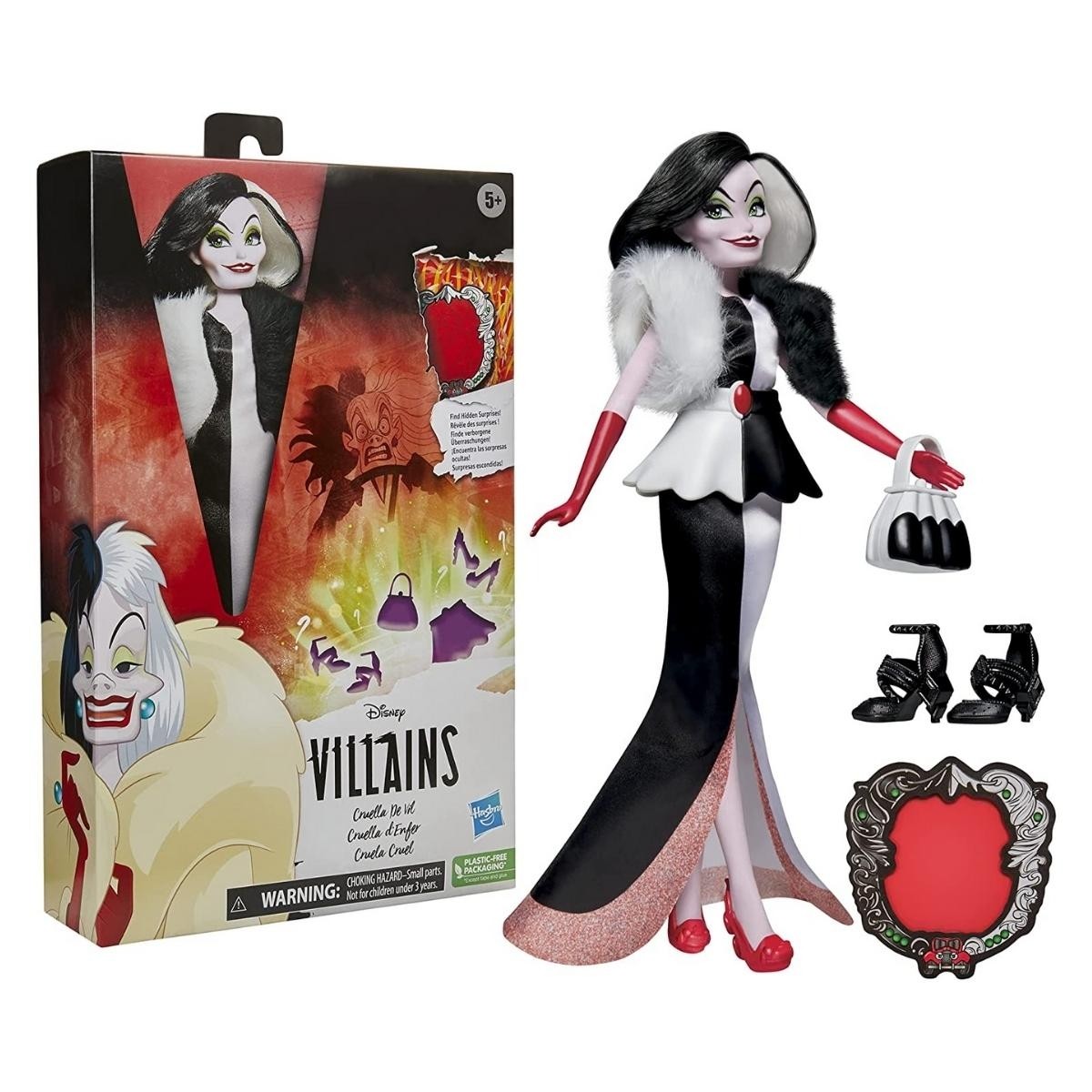 Boneca Figura Villains Disney Cruella de Vil - Hasbro