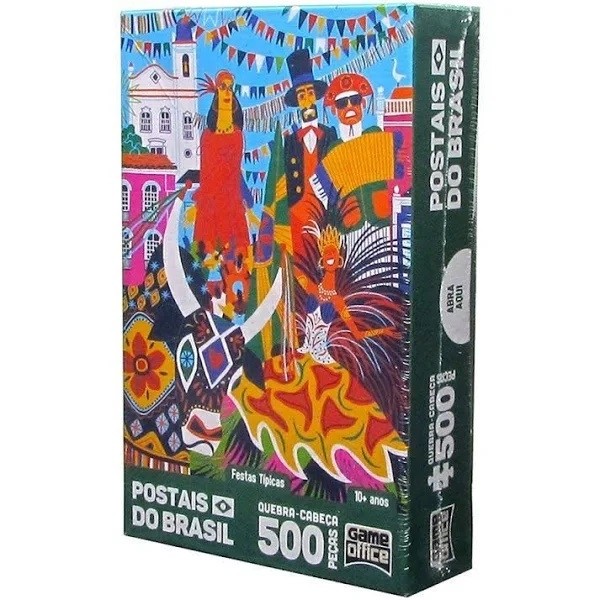 Quebra - Cabeça 500 peças - Postais do Brasil - Festas Típicas - Toyster