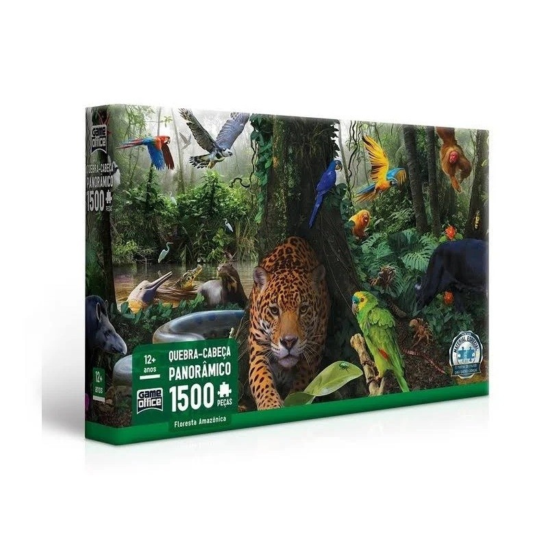 Quebra - Cabeça 1500 Peças Panorâmico - Floresta Amazônica - Toyster