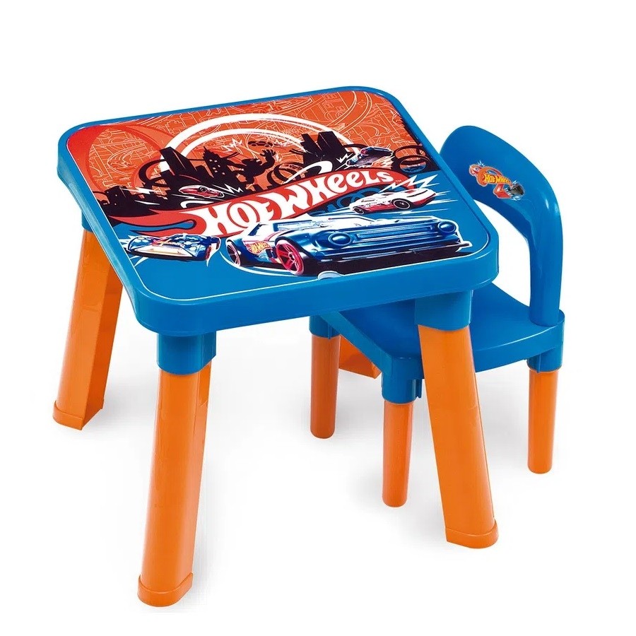 Mesa Infantil com Cadeiras - Hot Wheels - Fun 