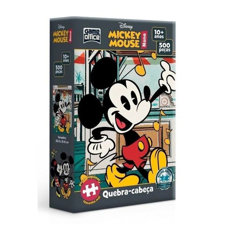 Quebra - Cabeça Nano 500 peças - Mickey Mouse - Toyster