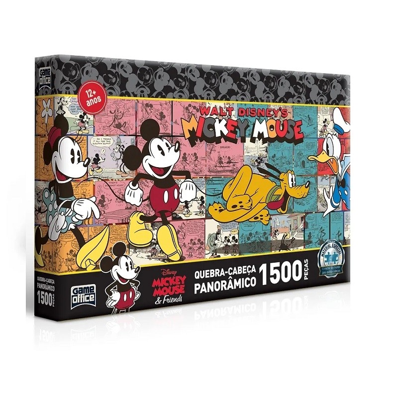 Quebra - Cabeça 1500 Peças Panorâmico - Turma do Mickey Mouse - Toyster