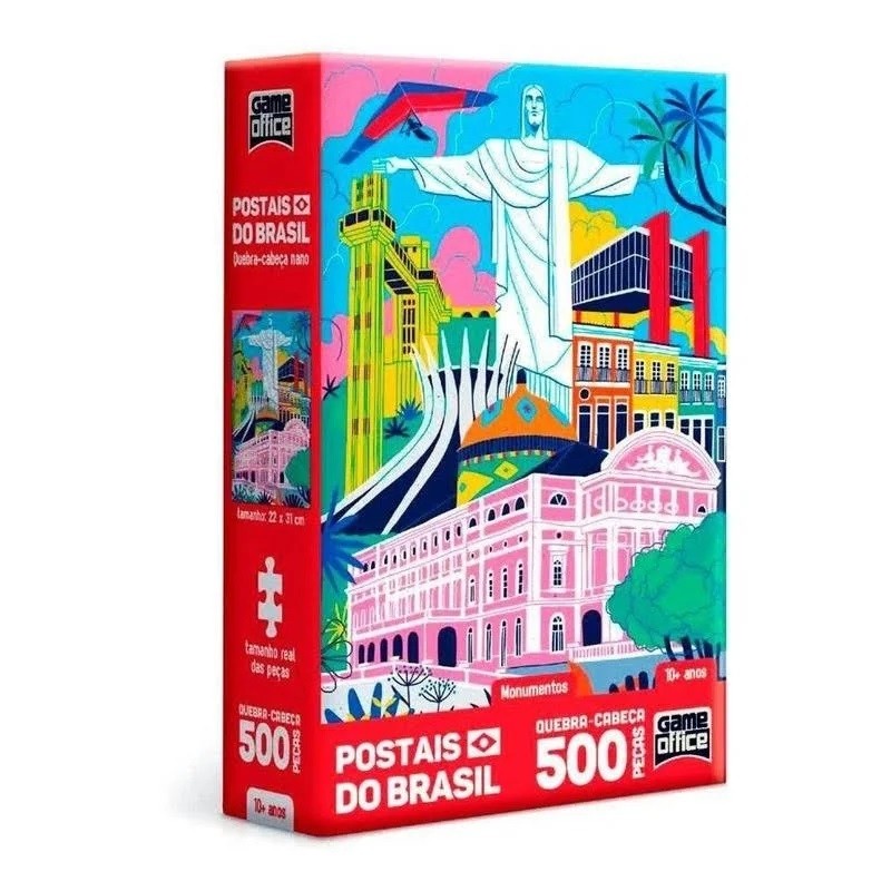 Quebra - Cabeça 500 peças - Postais do Brasil - Monumentos - Toyster