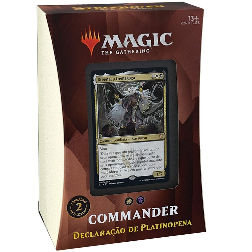 Magic The Gathering Commander 2021 - Strixhaven - Declaração De Platinopena - Wizards