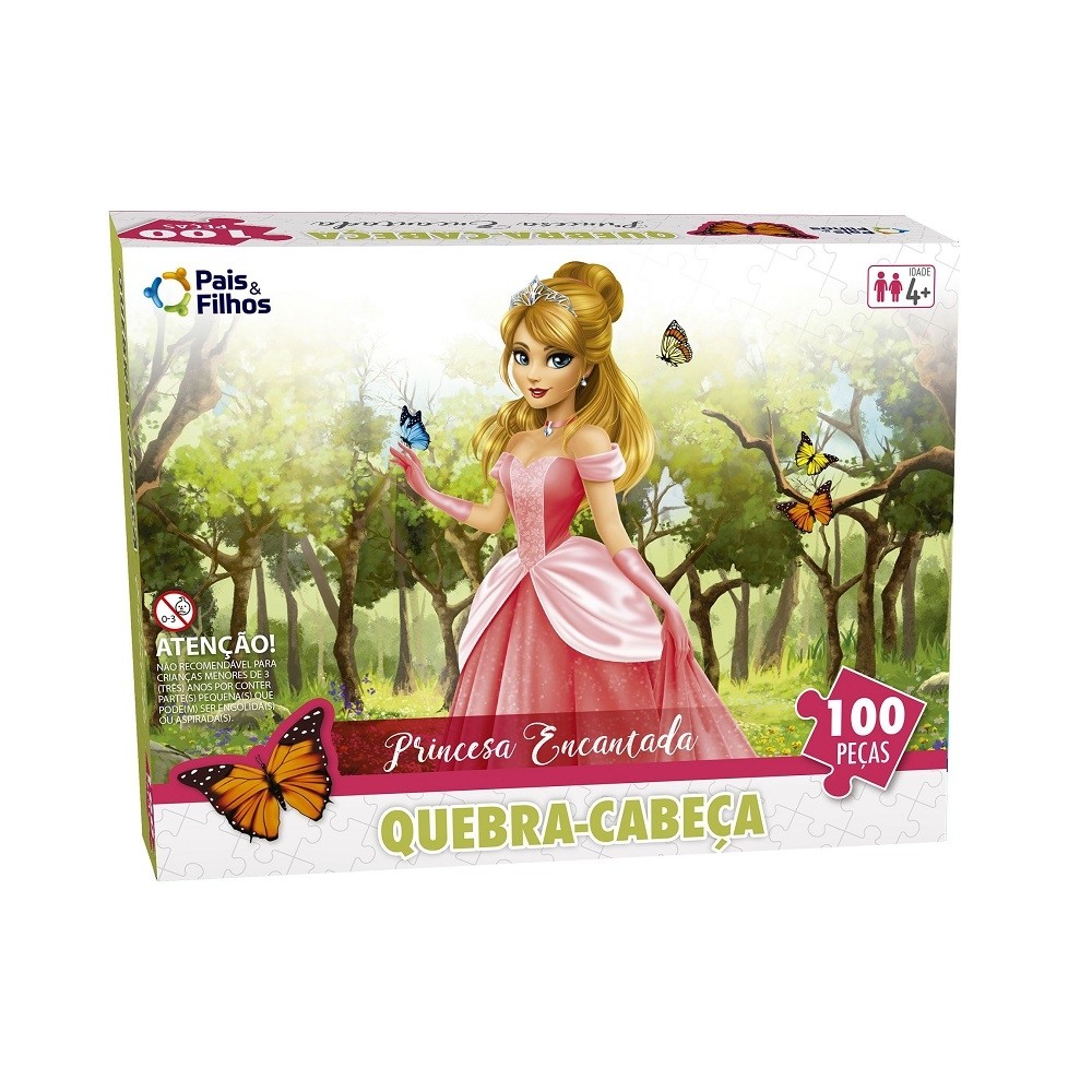 Quebra - Cabeça 100 peças Princesa Encantada - Pais e Filhos