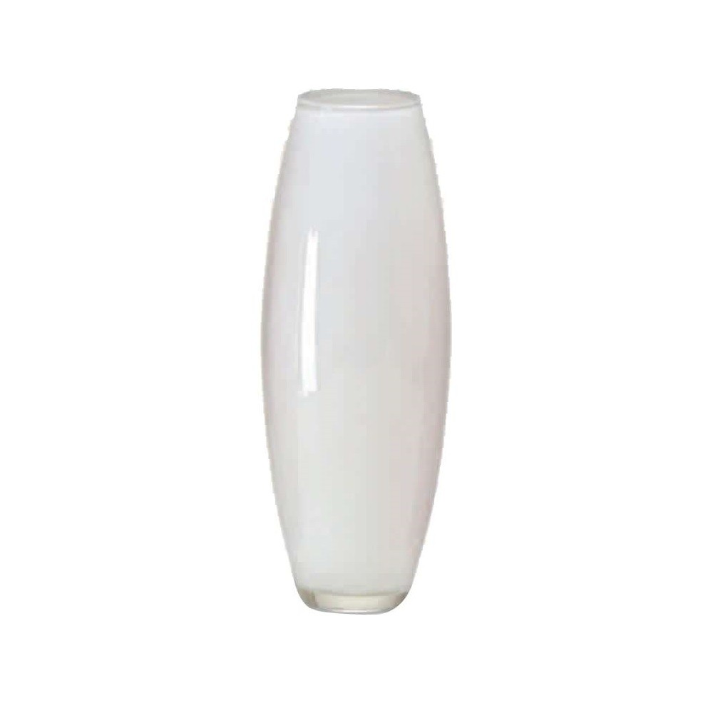 Vaso Oval 7x22cm Branco - Luvidarte