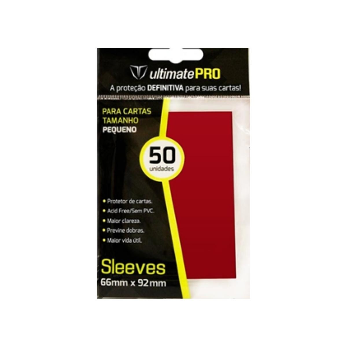 Sleeves Standard 66x92mm Magic e Pokémon Vermelho - Ultimate Pro