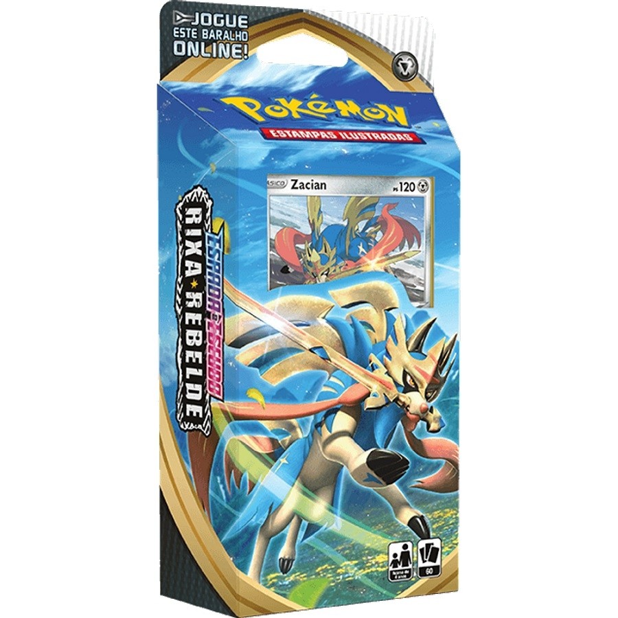 Starter Deck Pokémon Zacian Espada e Escudo 2 Rixa Rebelde - Copag