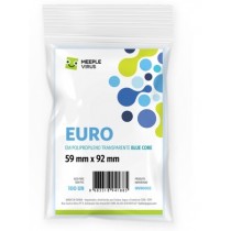 Protetor de Cartas EURO Blue Core 59x92mm (100 Sleeves) Meeple Virus