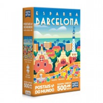 Quebra-Cabeça Nano 500 peças Postais do Mundo - Espanha: Barcelona - Toyster