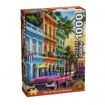 Quebra-Cabeça 1000 peças Pôr do Sol em Havana - Grow