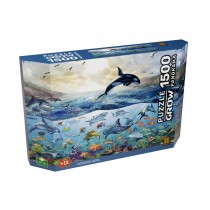 Quebra-Cabeça Panorama 1500 peças - Oceano Azul - Grow