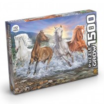 Quebra-Cabeça 1500 peças Cavalos Selvagens - Grow