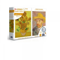 Puzzle 1000 Peças Van Gogh Auto Retrato E Girassóis- Toyster