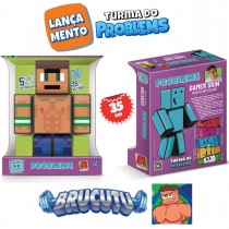 Boneco Brucutu Turma do Problems - Grande - 35cm - Minecraft - Algazarra 