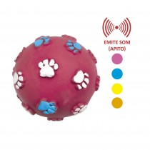 Brinquedo para Cachorro Bola Com Patinhas Sortida 8 cm - Sap