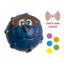 Brinquedo para Cachorro Bola Com Carinha 6,5 cm Sortida - Sap