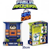 Boneco HeyDavi Gamer Grande 35cm - Família Arqueira - Minecraft - Algazarra 