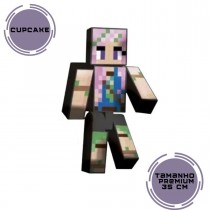 Boneco Streamers - Cupcake - Minecraft - Algazarra
