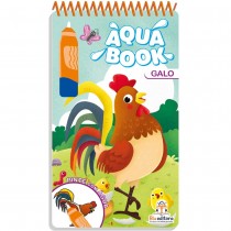 Aqua Book: Galo - Livro Infantil interativo de colorir - Blu Editora