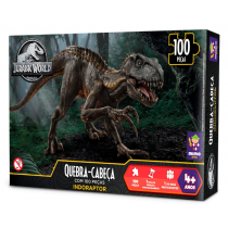Quebra Cabeça 100 peças - Jurassic World - Indoraptor - Mimo Toys