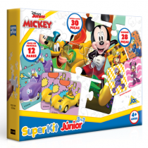 Super Kit  Disney Júnior Mickey - Quebra-Cabeça, Dominó e Jogo da Memória - Toyster