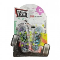 Kit 2 Skate Dedo Infantil Fingerboard + Ferramenta + 4 Rodas - Sortidos - Stimulate