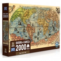 Quebra-Cabeça 2000 peças Mapa Mundi 1565 - Toyster