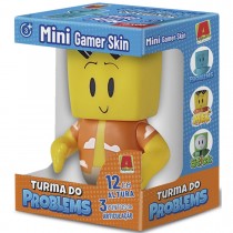Boneco Mel Mini Gamer Skin 12 cm- Turma do Problems - Minecraft - Algazarra 
