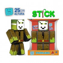Boneco Stick Turma do Problems - Pequeno - 25cm - Minecraft - Algazarra 
