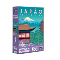 Quebra-Cabeça Nano 500 peças Postais do Mundo - Japão - Fujiyoshida - Toyster