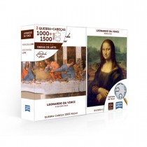 Quebra-Cabeça Combo 1500+1000 peças Coleção Obra de Artes Leonardo da Vinci - Toyster
