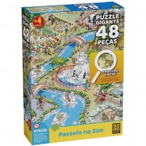 Puzzle Gigante 48 peças Procure e Ache Passeio no Zoo - Grow