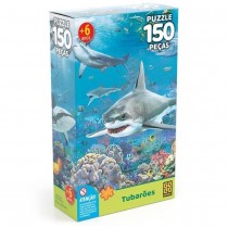 Quebra-Cabeça 150 peças Tubarões - Grow