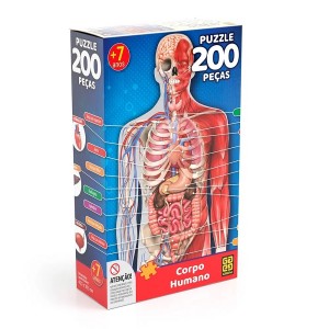 Quebra-Cabeça 200 peças Corpo Humano - Grow