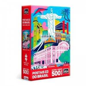 Quebra - Cabeça 500 peças - Postais do Brasil - Monumentos - Toyster